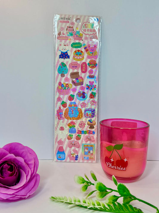 Láminas de Stickers Holográficos Cute