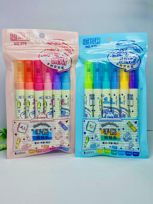 Destacador Fluorescente 6 Colores