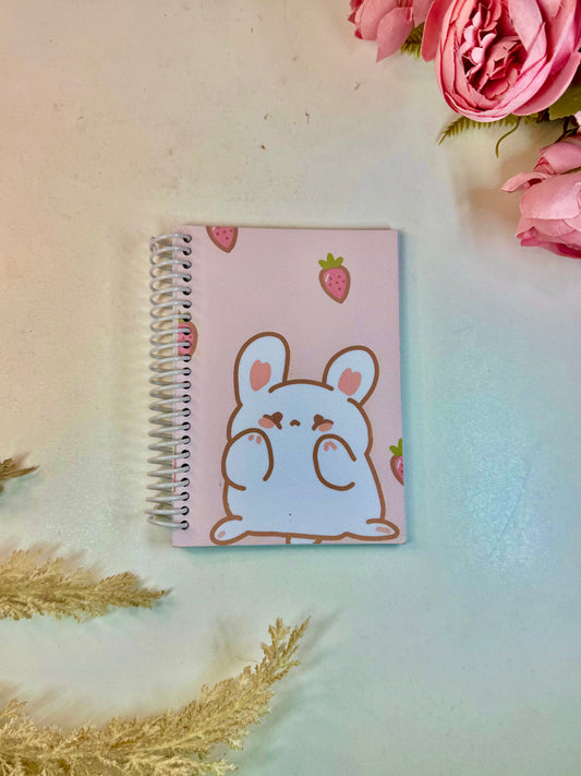Libreta  pequeña conejito y fresas