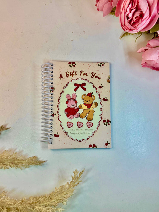 Libreta  pequeña Osito Conejo a gift for you