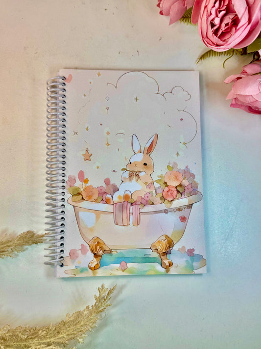 Libreta  mediana conejo bañera