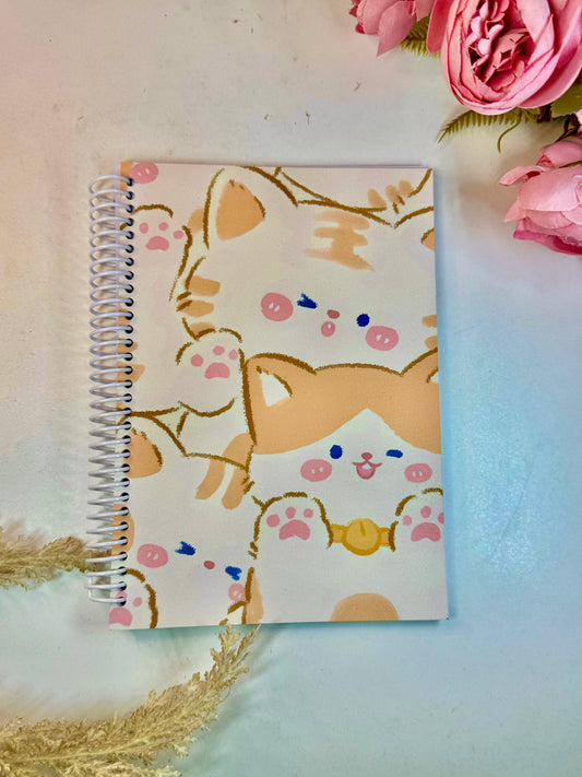 Libreta  mediana gatitos naranja