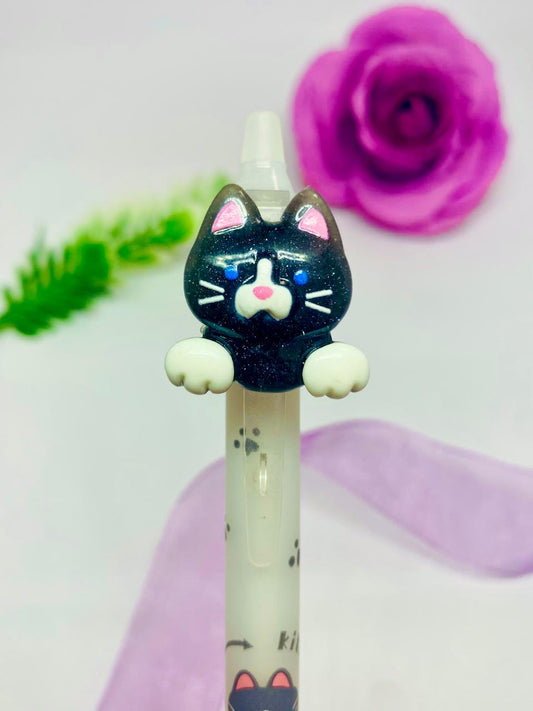 Lápiz Borrable con Forma de Gato Blanco y Negro