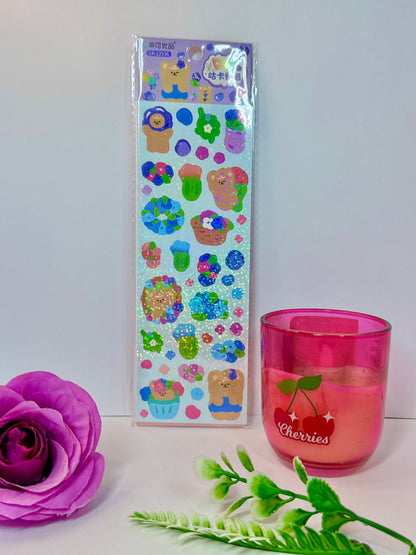 Láminas de Stickers Holográficos Cute