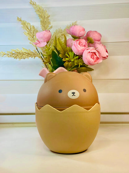 Basurero de Escritorio Oso y Conejo