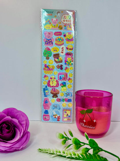 Láminas de Stickers Holográficos Cute