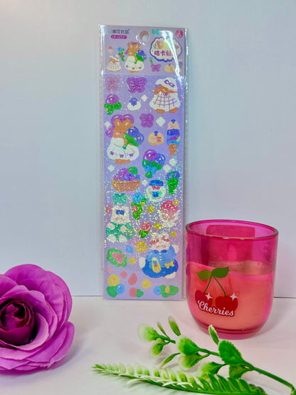 Láminas de Stickers Holográficos Cute